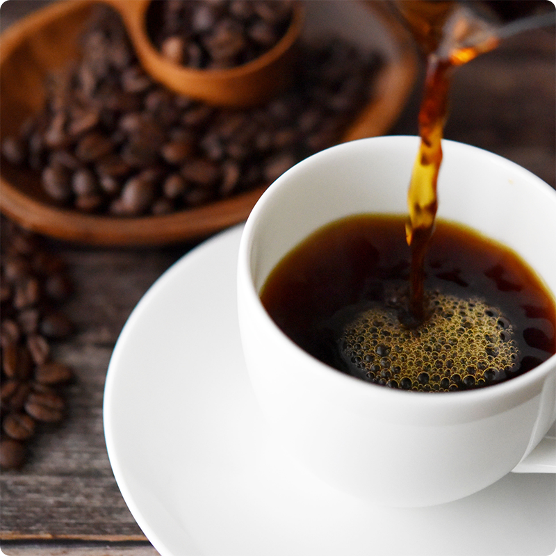美味しそうなコーヒーの写真